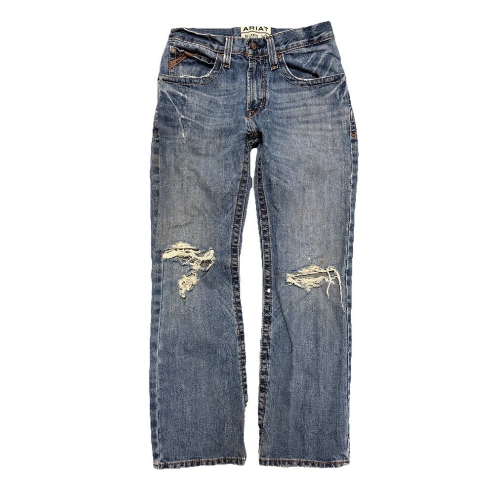 Ariat M4 Relaxed Boot Cut Jeans Mens 28/30 (28x29) Distressed Workwear